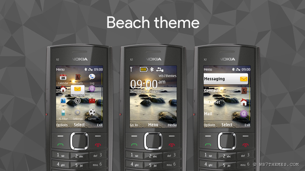 Beach theme Nokia X2-00 6303i Classic