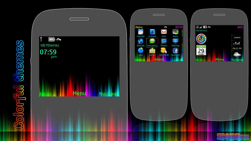 Colors theme for Nokia C3-00 X2-01 Asha 302 210 205 320x240