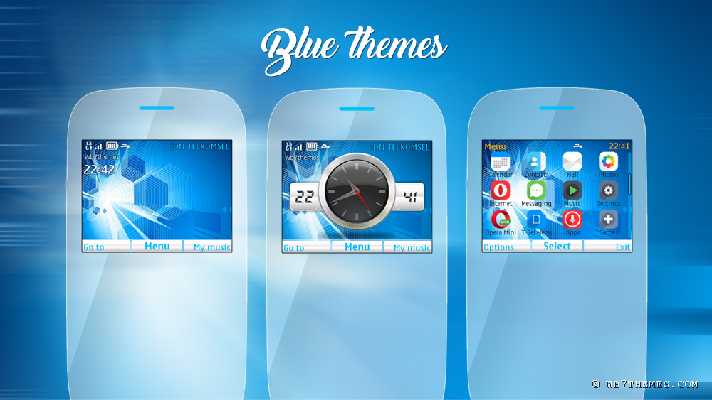 Blue theme Nokia c3 s40 320×240