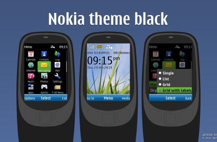 Nokia theme black theme X2-00 X2-02 6300 2700 5130 Asha 206 301 515