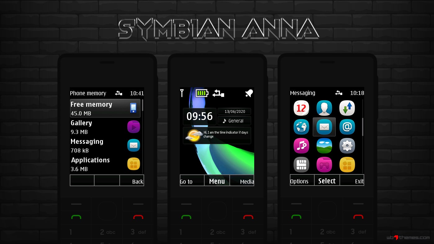 Symbian Anna style theme Nokia X2-00 6303i Classic 2700 6300 Asha 206