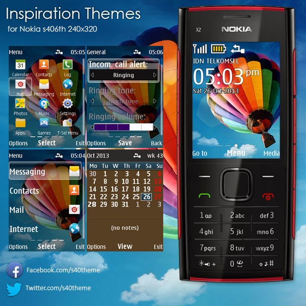 Inspiration Themes Nokia X2-00 240x320 s406th s405th