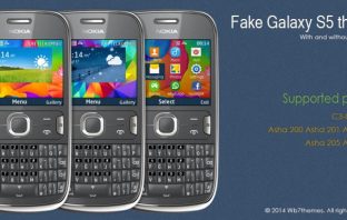 Fake Galaxy S5 theme Asha 302