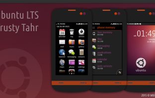 Ubuntu LTS trusty tahr style theme Asha 311 310 305 full touch 240x400