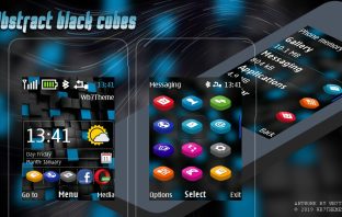 Abstract black cubes swf day night theme X2-00 X2-02 206 207 208 515