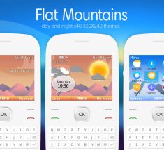 Flat mountains swf day and night animated theme X2-01 C3-00