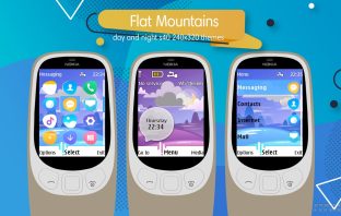 Flat mountains swf day and night animated theme X2-00 X3-00 X2-05