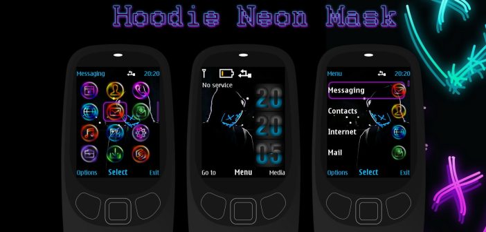 Hoodie neon mask swf digital clock theme X2-00 X3-00 Asha 206