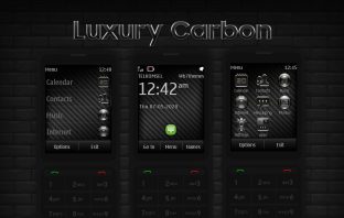 Luxury Carbon analog clock theme X3-02 C3-01 touch type