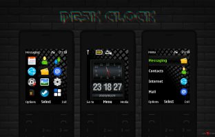 Desktop clock flash lite theme X2-00 X3-00 X2-02 s40 240x320