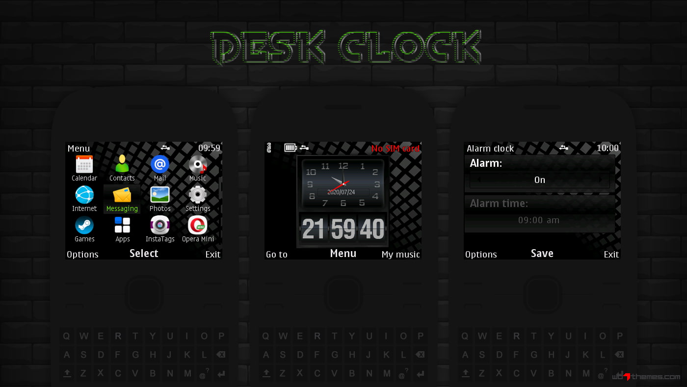Analog and digital clock flash lite theme Asha 302 210 C3-00 X2-01