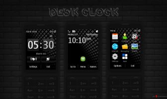 Desk clock analog digital swf theme Asha 302 X3-02 touch type