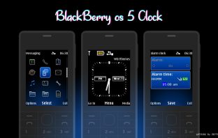 BlackBerry os 5 swf analog clock theme X2-00 X2-05 6700 s20 240x320