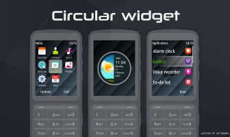 Circular clock widget theme X3-02 C3-01 touch and type s40 240x320
