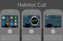 Habitat cat real clock theme Asha 302 C3-00 X2-01 320x240