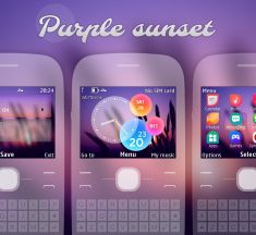 Purple sunset flash lite wallpaper theme C3 X2-01 Asha 210 320×240