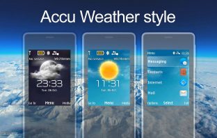 A weather style swf theme Nokia X2-00 X2-05 5130 X3-00 s40 240x320