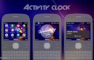 Activity clock nth theme for Nokia C3-00 X2-01 Asha 302 210 200