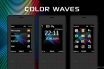Color waves theme X2-00 206 6300 flash lite digital clock widget
