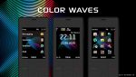 Color waves theme X2-00 206 6300 flash lite digital clock widget