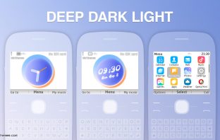 Deep dark and light swf clock widget theme X2-01 C3-00 Asha 302