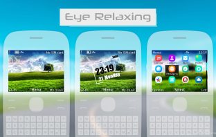 Eye relaxing swf digital clock theme Nokia C3-00 X2-01 Asha 302