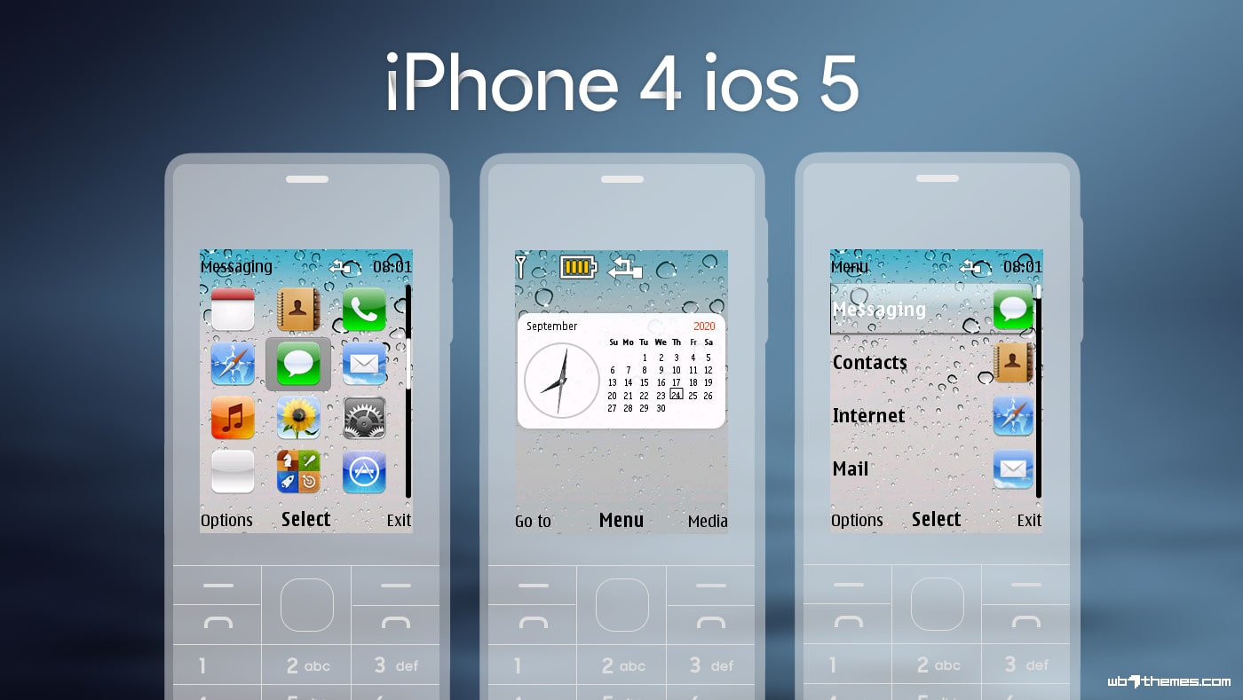 Iphone 4 ios 5 swf clcok theme X2-00 X2-02 X2-05 6300 5130 3310 5610
