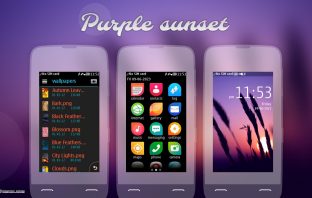 Purple sunset theme Asha full touch 311 310 309 308 306 305