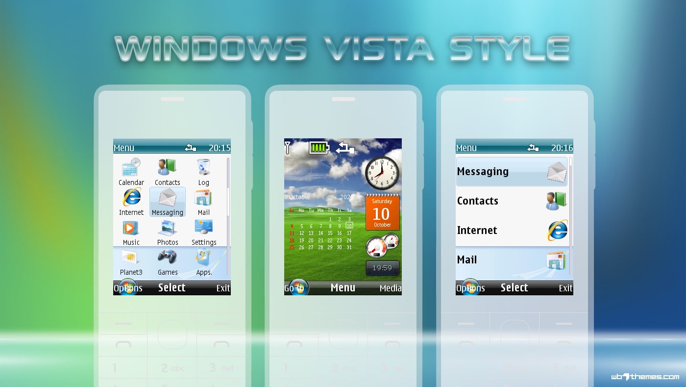 Vista style swf sidebar clock with monthly calendar theme X2-00